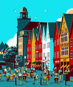 Illustration Norway Paint By Numbers