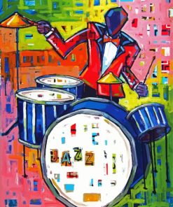 Jazz Drummer Paint By Numbers