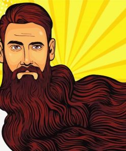 Brown Long Beard Paint By Numbers