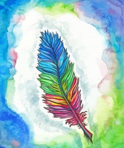 Rainbow Feather Paint By Numbers
