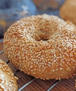 Sesame Bagels Paint By Numbers