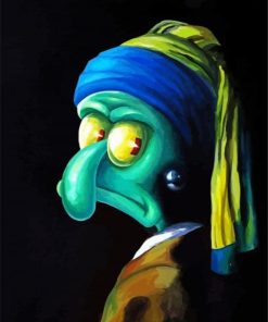 Squidward Character Paint By Numbers