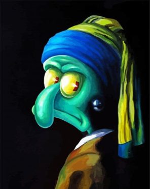Squidward Character Paint By Numbers