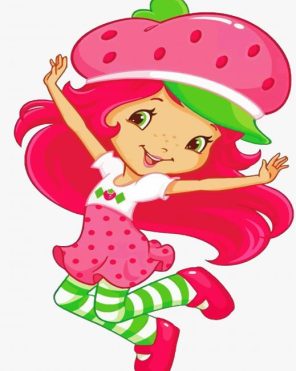 Strawberry Cartoon Paint By Numbers