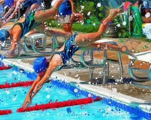 Swimming Player Paint By Numbers