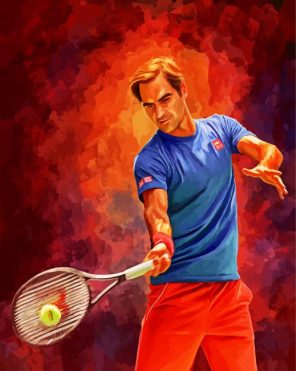 Artistic Roger Federer Paint By Numbers