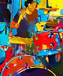 Abstract Drummer Paint By Numbers