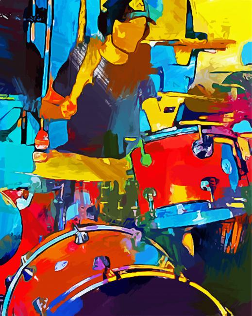 Abstract Drummer Paint By Numbers