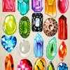 Colorful Gemstones Paint By Numbers