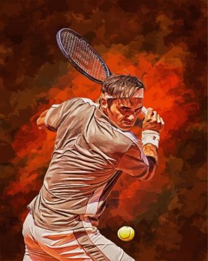 Aesthetic Tennis Player Paint By Numbers