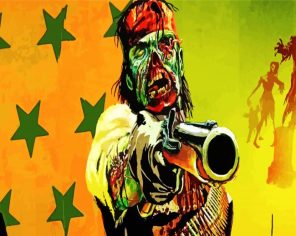 The Zombie Gun Paint By Numbers