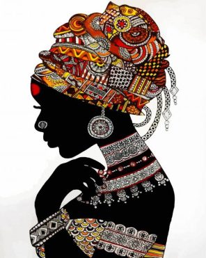 Stylish Tribal Lady Paint By Numbers