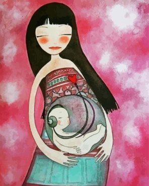 Cute Unborn Baby Paint By Numbers