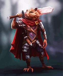 Warrior Hamster Paint By Numbers