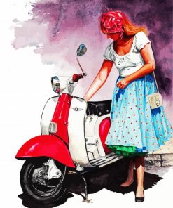 Lady And Scooter Paint By Numbers