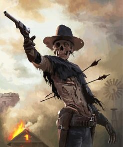 Zombie Cowboy Paint By Numbers