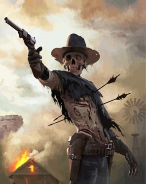 Zombie Cowboy Paint By Numbers