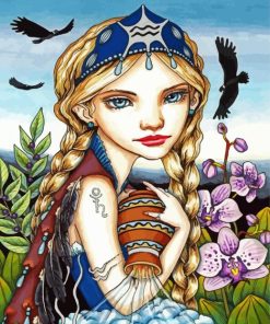 AquarAquarus Girl - Paint By Numbers us Girl Paint By Numbers