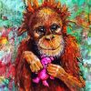 Aesthetic Baby Orangutan Paint By Numbers