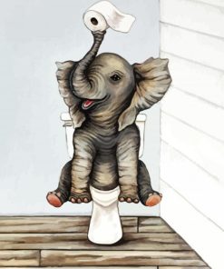 Baby Elephant Paint By Numbers