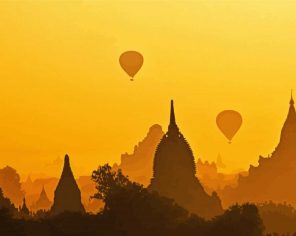 Yellow Bagan Paint By Numbers