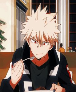 Bakugo Eating Paint By Numbers