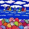 Seaside Umbrellas Paint By Numbers