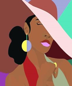 Colored Woman Paint By Numbers