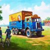 Blue Lorry Paint By Numbers