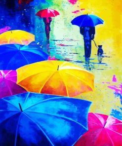 Colorful Umbrella Paint By Numbers