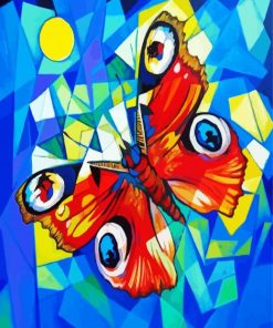 Colored Butterfly Paint By Numbers