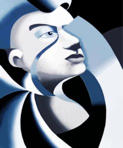 Cubism White Face Paint By Numbers