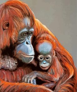 Cute Orangutans Paint By Numbers