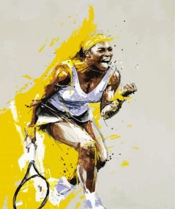 Abstract Tennis Player Paint By Numbers