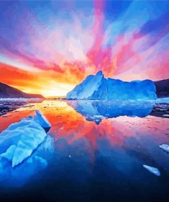 Sunset On Ice Paint By Numbers