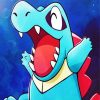 Active Totodile Paint By Numbers