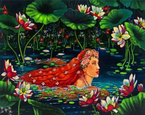 Lotus Mermaid Paint By Numbers