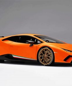Orange Lamborghini Paint By Numbers
