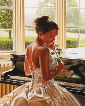 Lady With Dress Wedding Paint By Numbers