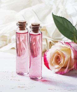 Pink Glass Bottles Paint By Numbers