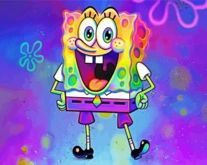 Happy Spongebob Paint By Numbers