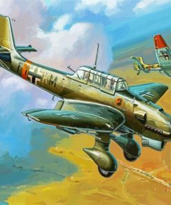 War Airplane Paint By Numbers