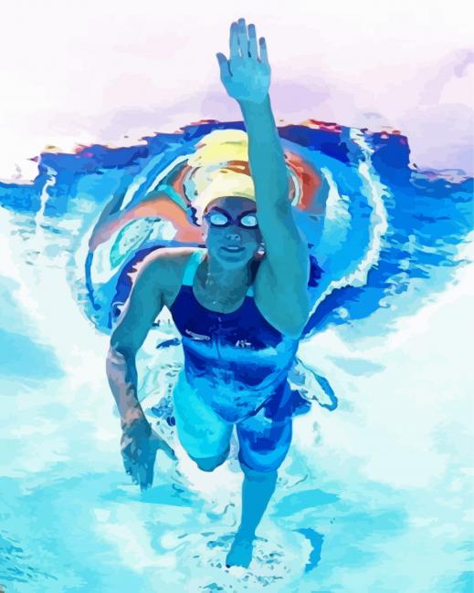 Swimmer Paint By Numbers