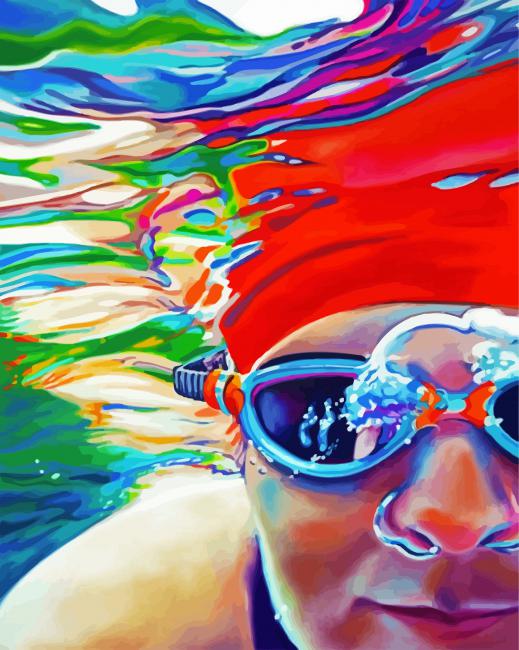 Swimming Sport Paint By Numbers