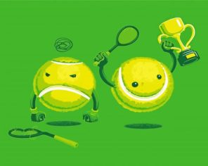 Aesthetic Tennis Balls Paint By Numbers