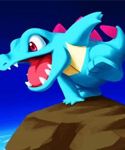 Illustration Totodile Paint By Numbers