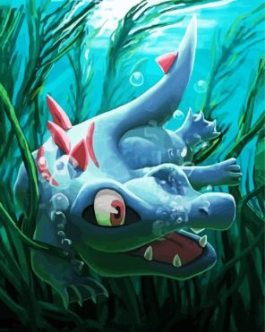 Cute Totodile Paint By Numbers