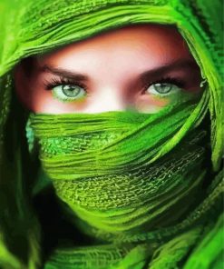 Woman With Green Eyes Paint By Numbers