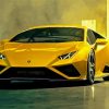 Yellow Lamborghini Paint By Numbers