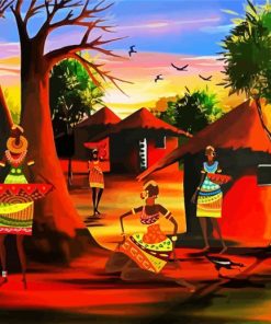 African Camp Paint By Numbers